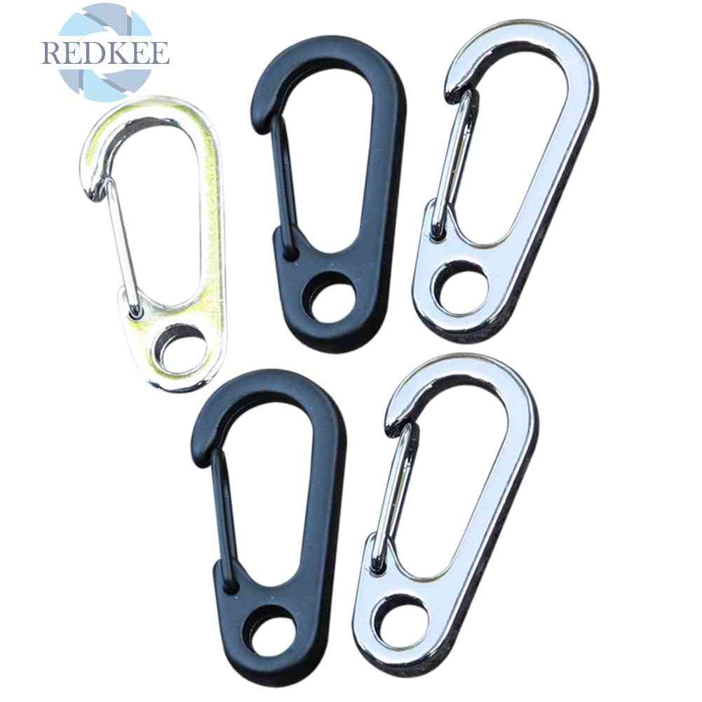 Bộ 5 Móc Khóa Hợp Kim Mini Hình Chữ D Màu Sắc Ngẫu Nhiên