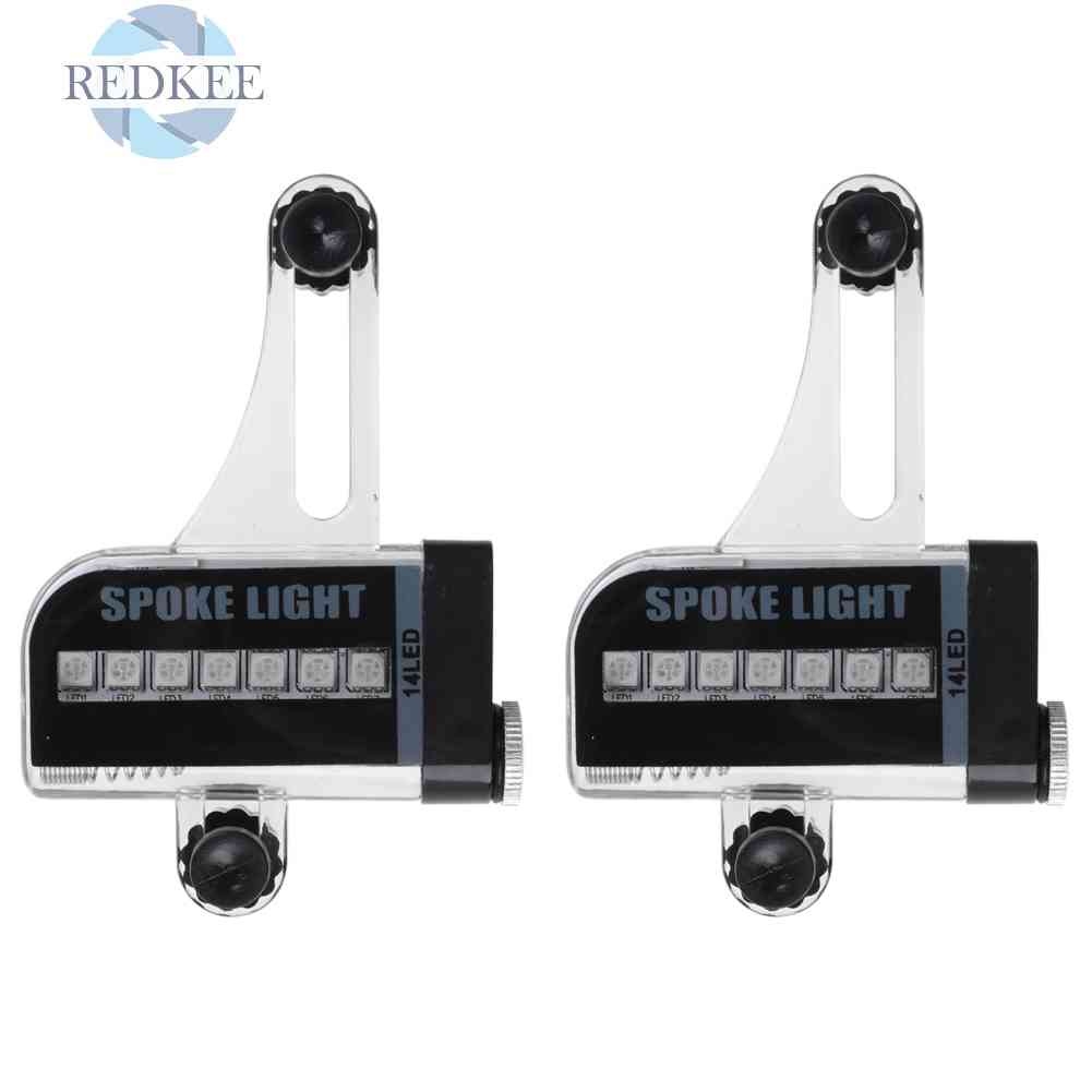 Set 2 Đèn Led 14 Bóng Chống Thấm Nước Gắn Căm Xe Đạp Leo Núi