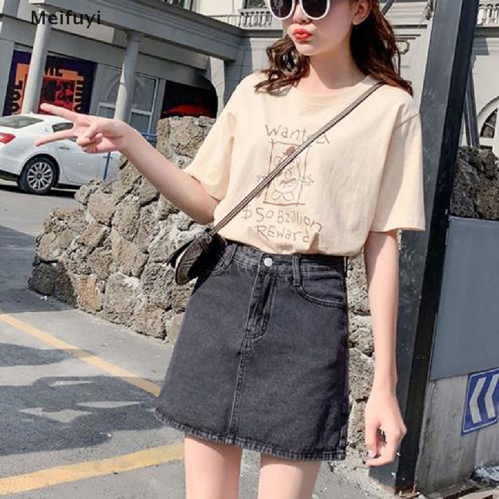 Chân Váy Denim Chữ A Lưng Cao Thời Trang Mùa Hè 2023 Dành Cho Nữ