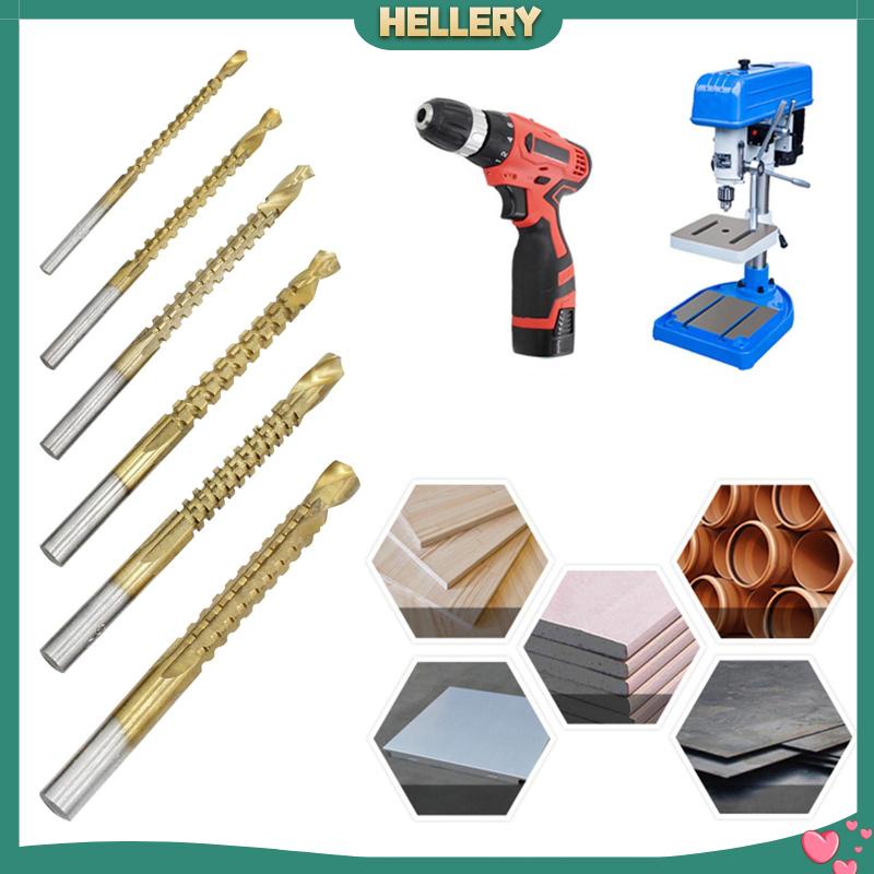 Bộ 6 Mũi Khoan Xoắn Bằng Thép HSS Chuyên Dụng Khoan Đồng / Gỗ / Thủy Tinh