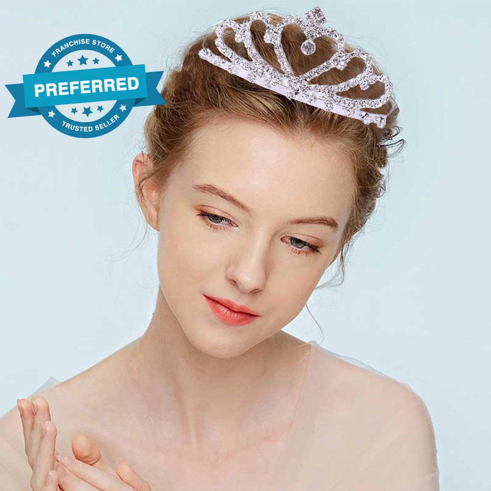 Lược Cài Tóc Hình Vương Miện Mini Đính Kim Cương Giả F1Z3