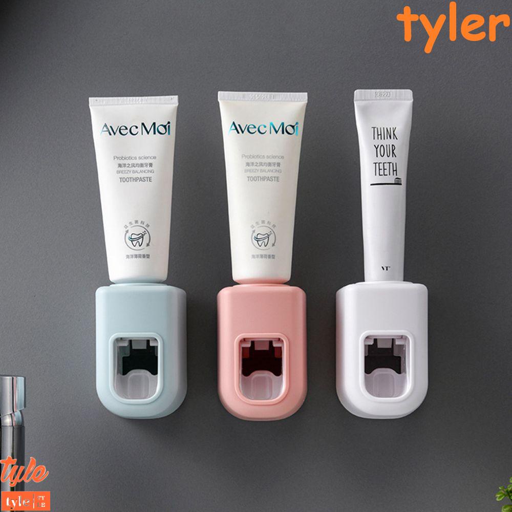 Máy lấy kem đánh răng tự động gắn tường tự dính chống bụi tiện dụng trang trí cho nhà tắm nhiều màu tùy chọn