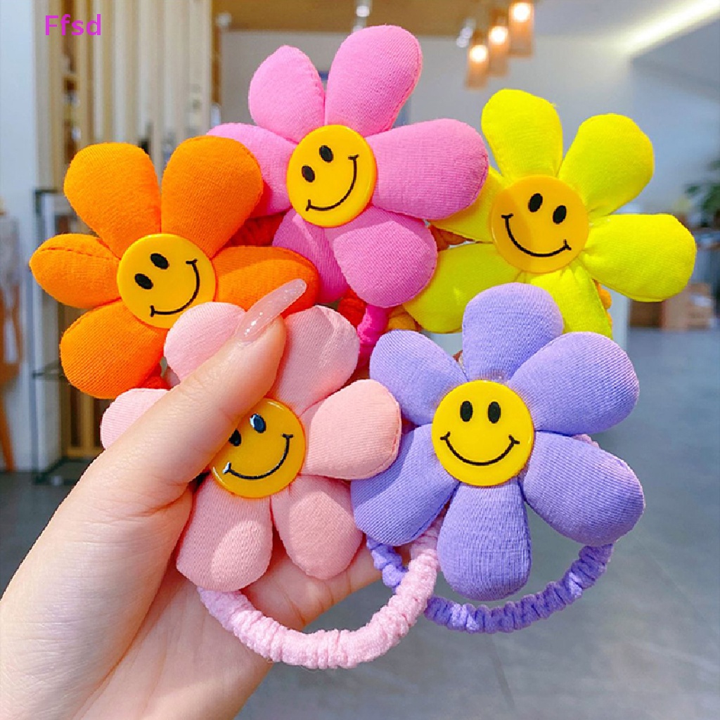 {Ffsd} Dây Buộc Tóc Đuôi Ngựa Cao Hình Hoa Hướng Dương Đáng Yêu Cho Bé * Hàng Bán Chạy