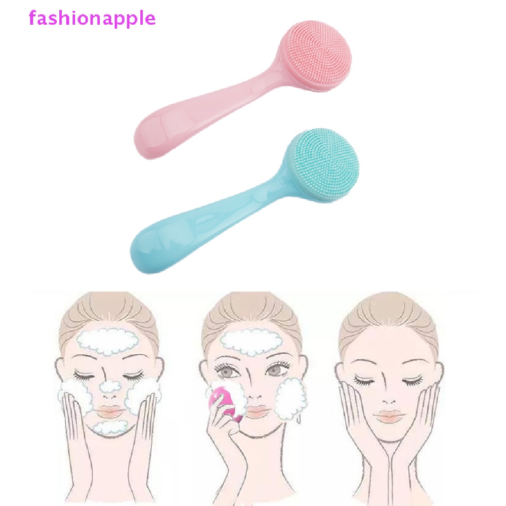 Cọ Silicone Rửa Mặt Mát Xa Loại Bỏ Mụn Đầu Đen Tiện Dụng