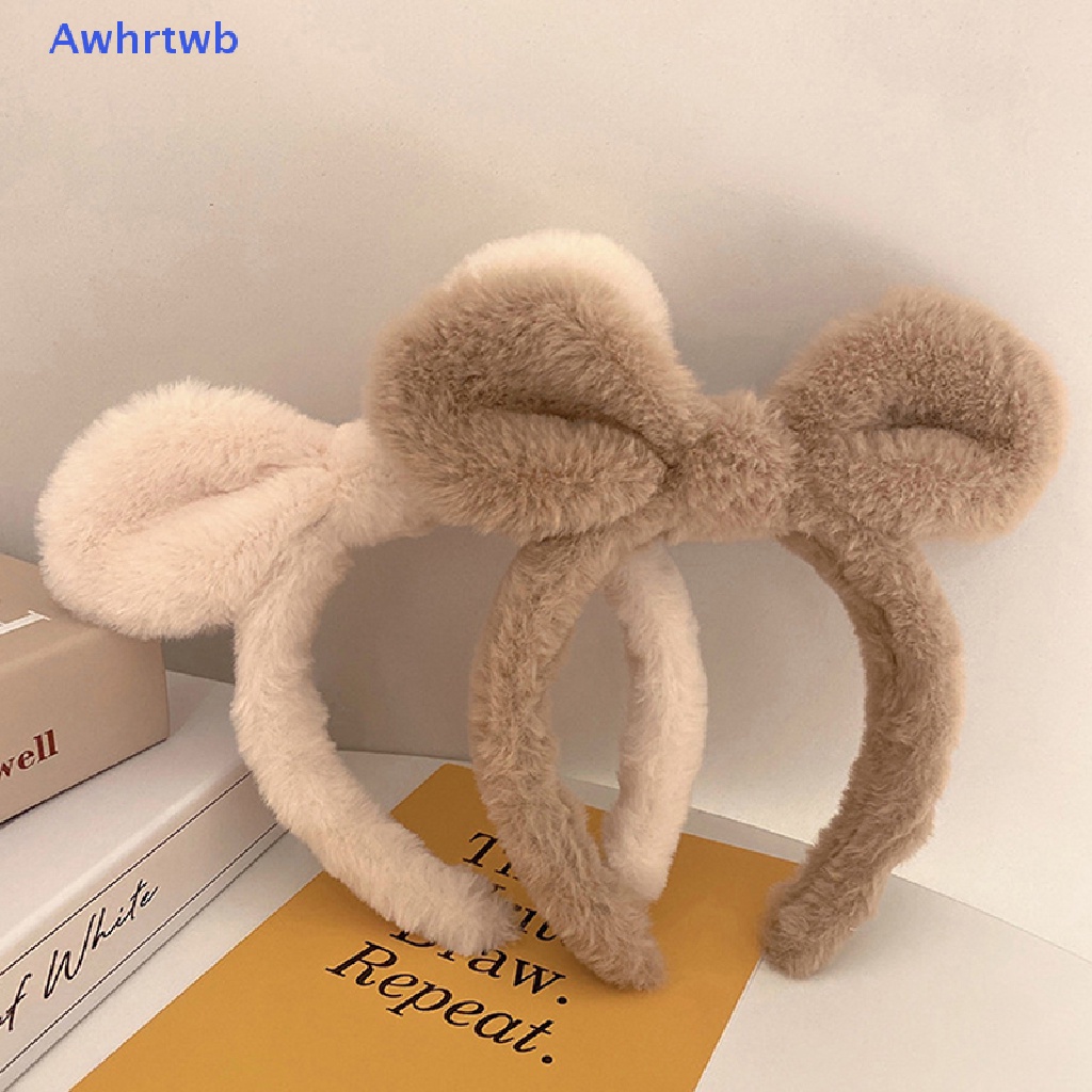 1 Băng Đô Tai Thỏ Lông Nhung Màu Trơn Dành Cho Nữ Mới