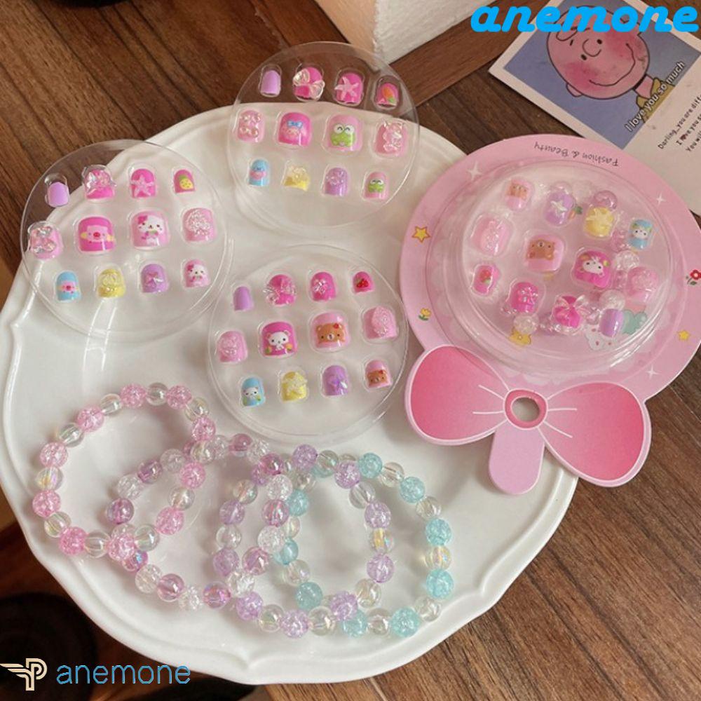 Bộ Móng Tay Giả DIY Che Phủ Toàn Diện Dành Cho Trẻ Em