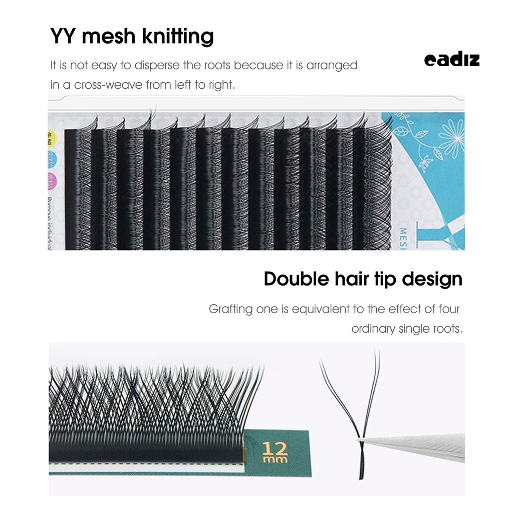 Cặp Lông Mi Giả 12 Hàng Hiệu Ứng 3D Tự Nhiên Hình Chữ Y Dành Cho Nữ