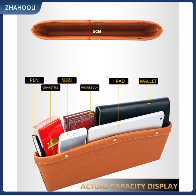 ☃Nhà Cửa☃ 1 Cặp Túi Đựng Vật Dụng Gắn Khe Hở Ghế Ngồi Xe Hơi