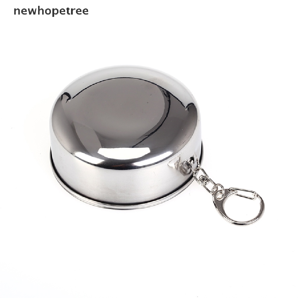 Cốc Uống Nước Bằng Thép Không Gỉ Có Thể Gấp Gọn Tiện Lợi 240ml