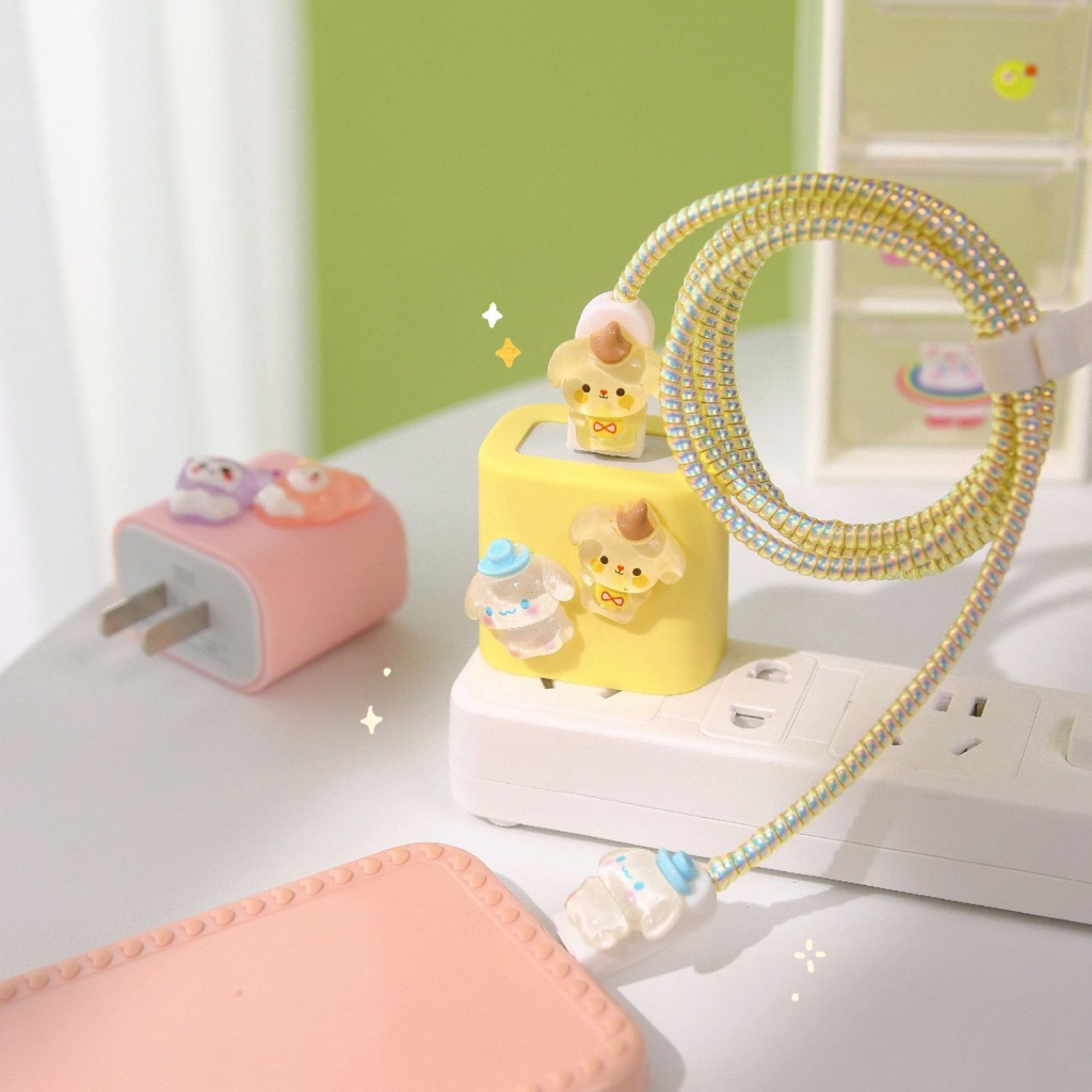 Vỏ Bảo Vệ Hộp Sạc Nhanh 20W 11promax 11 / 12 / 14 Họa Tiết Hoạt Hình Dễ Thương Cho Apple