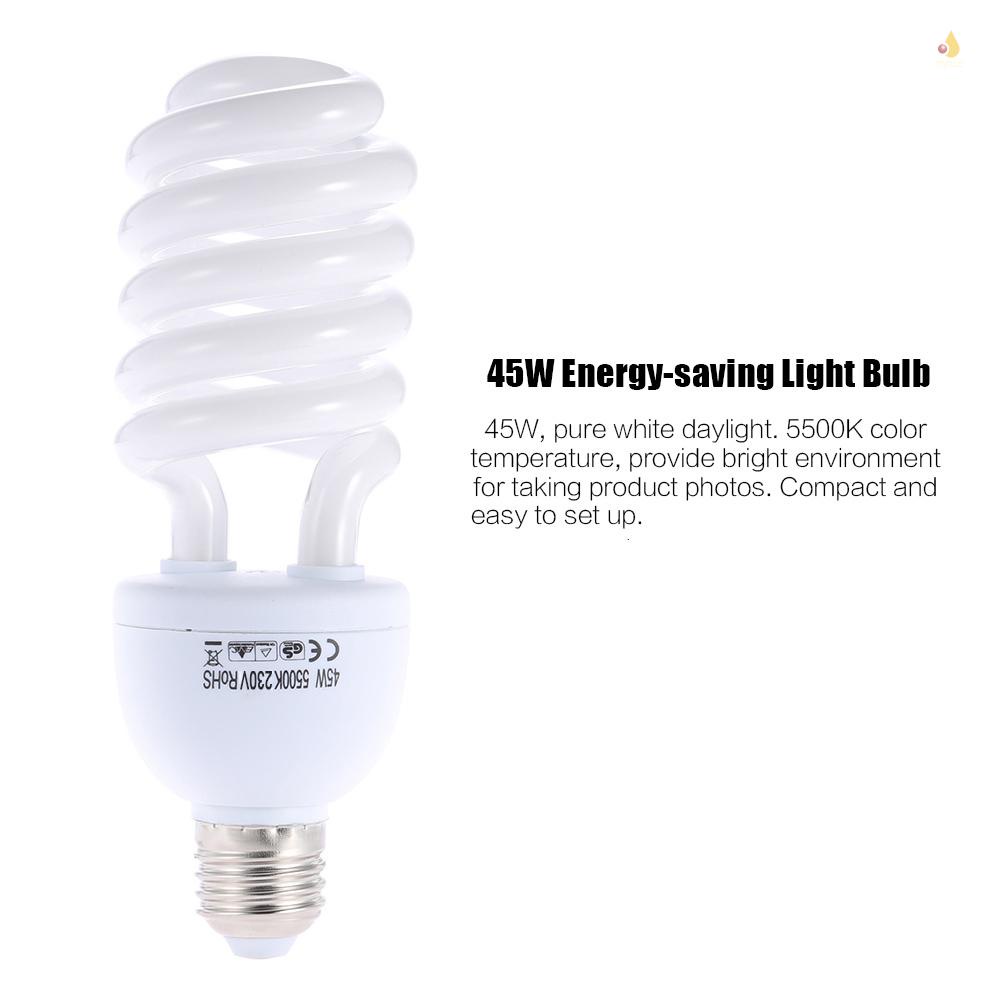 Set 2 Dù Mềm Màu Trắng + 2 Bóng Đèn 45W 6.6Ft + 2 Chuôi Đèn Xoay 33 Inch Dùng Trong Studio Chụp Ảnh