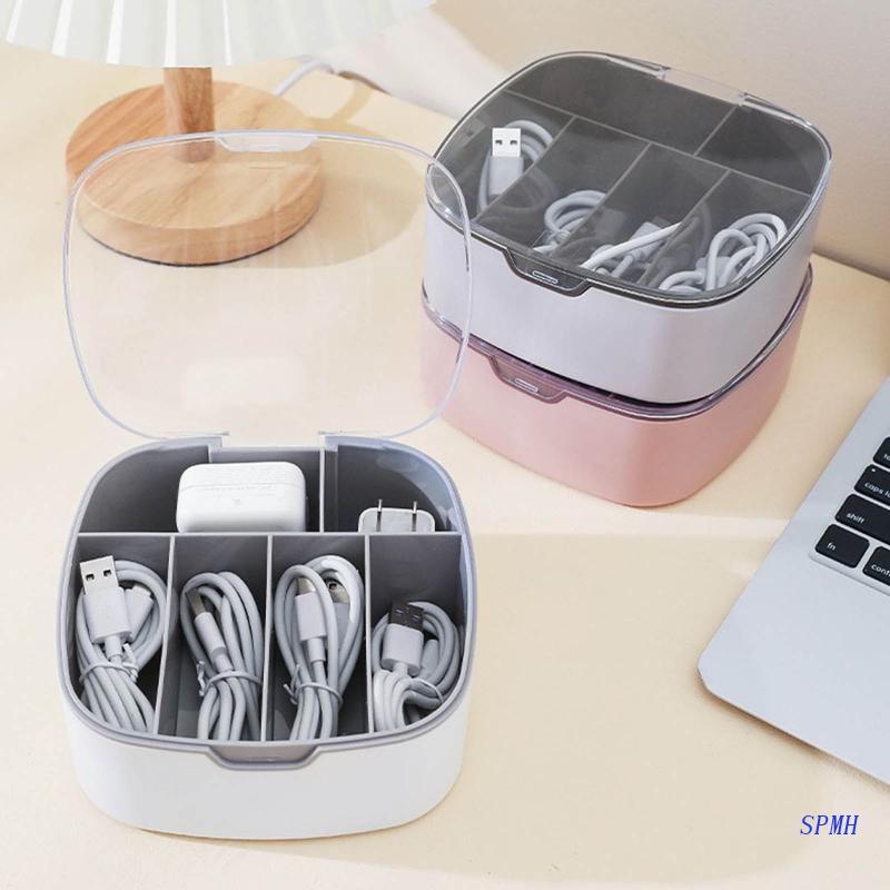 Hộp Đựng Dây Cáp Sạc Có Nắp Đậy Tiện Dụng