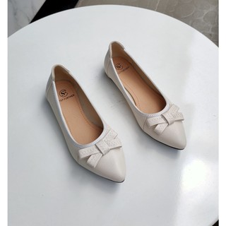 Giày bệt stepfuther mũi nhọn nơ