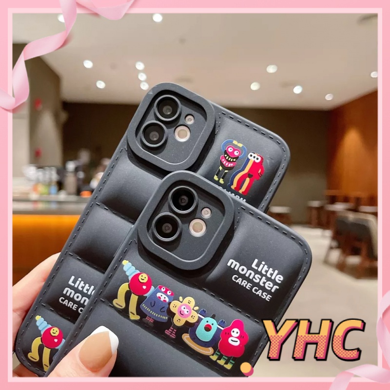 Ốp lưng iphone Vỏ mềm áo khoác lông vũ mới của quái vật hoạt hình được áp dụng Cho iPhone 6 / 6S / S6 / 6splus / 7 / 7plus / 8 / 8plus / X / xr / xs / 11 / 12 / 13 / Pro / max / Plus / Promax-羽绒服新款3