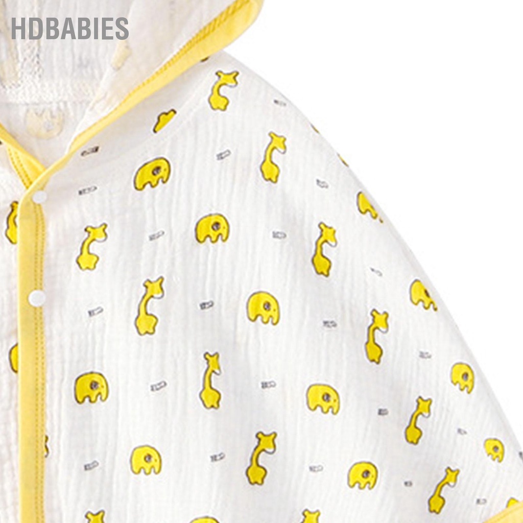 HDbabies Áo Choàng Cho Bé Mùa Hè Thoáng Khí Có Mũ Trùm Đầu Vỉ Crepe Chống Nắng Trẻ Mới Biết Đi