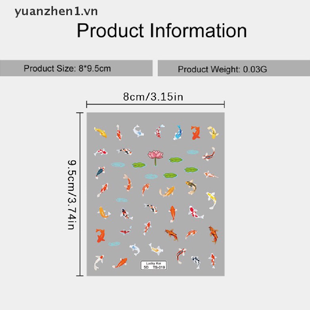Miếng Dán Trang Trí Móng Tay Hình Nấm 5D Nhiều Màu Sắc