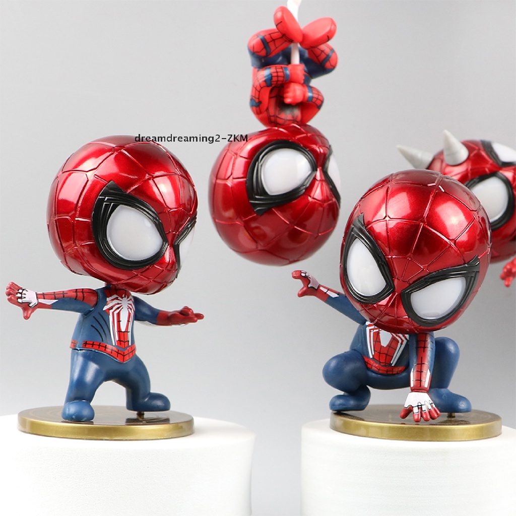 Bộ 5 Mô Hình gashapon Spiderman Trang Trí Xe Hơi