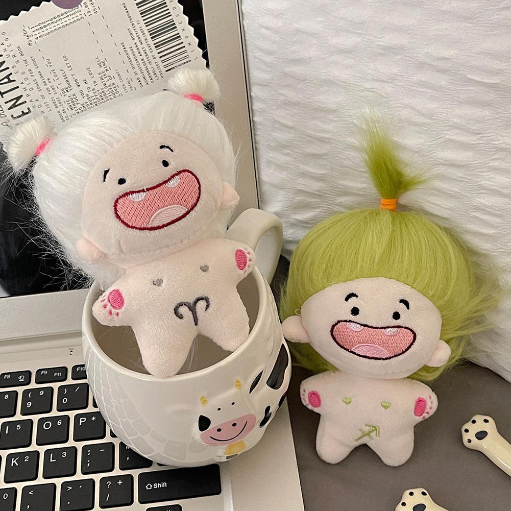 Búp Bê Nhồi Bông Cotton 4 Inches 12 Chòm Sao Bện Dây T3T4 4 Inches Missing Teeth Vui Nhộn