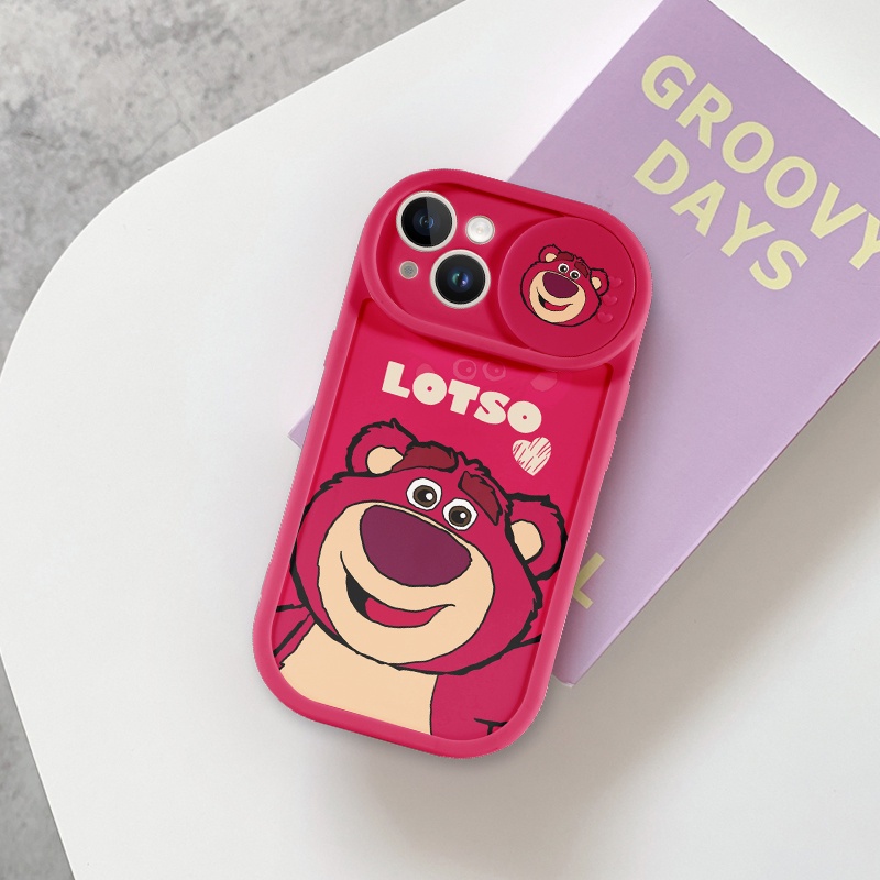 Ốp lưng Gấu dâu tây trượt tròn couple iPhone iPhone 11 12 13 14 Pro Max 8 7 6s Plus X Xs Max Se 2020 13 12 11 Điện Thoại Case | BigBuy360 - bigbuy360.vn