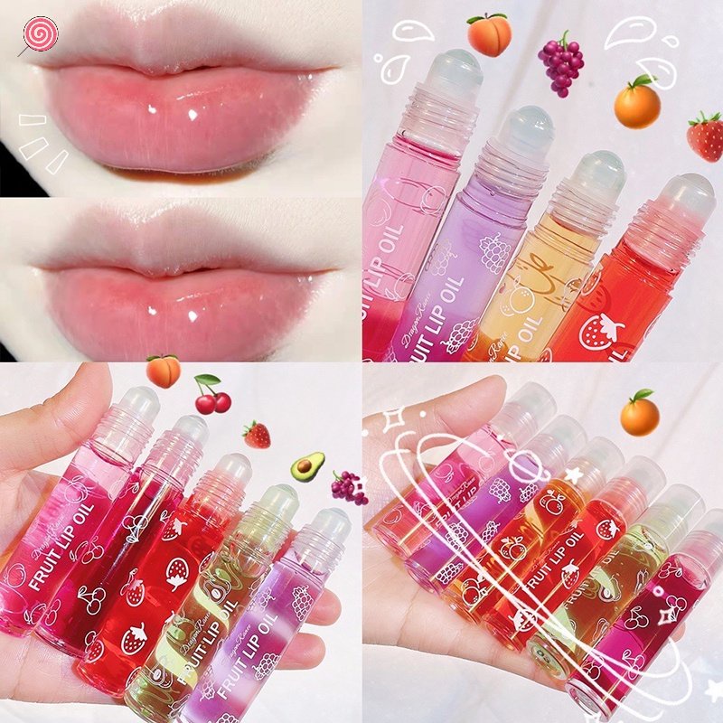 Dầu Dưỡng Môi Trong Suốt Chống Khô Môi Hình Quả Bóng Lăn