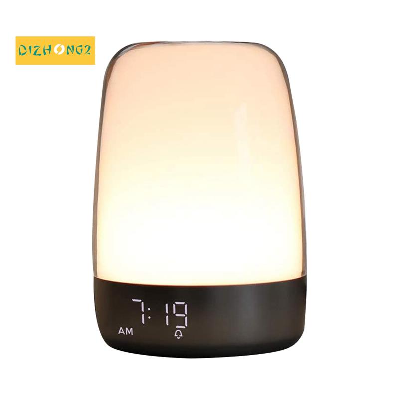 Đồng Hồ Báo Thức Ánh Sáng Ban Đêm Tự Động Thay Đổi 5 Màu Sắc