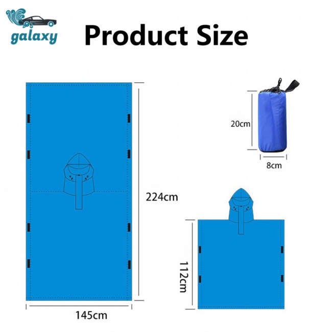 Galaxy Áo Mưa Chống Thấm Nước Có Mũ Trùm Tiện Dụng Cho Các Hoạt Động Ngoài Trời