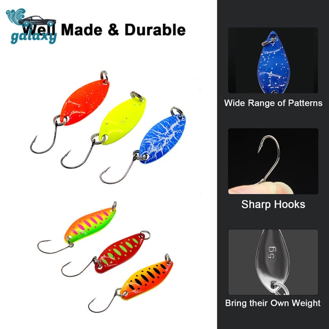 Galaxy Set 12 Mồi Giả Câu Cá Nhiều Màu Sắc Kèm Hộp Đựng