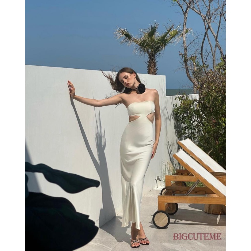 Đầm Dài Hở Vai In Hoa Thời Trang Mùa Hè Dành Cho Nữ