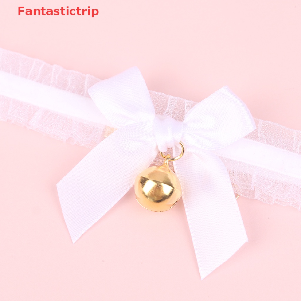 1 Cặp Vòng Cổ / Băng Đô Tai Mèo Bằng Lông Nhung Đính Chuông / Nơ Dễ Thương Xinh Xắn Cho Bạn Gái