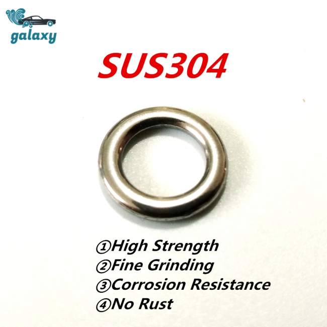 Galaxy Set 100 Khuyên Xỏ Bằng Thép Không Gỉ Màu Trơn # 0#~14#