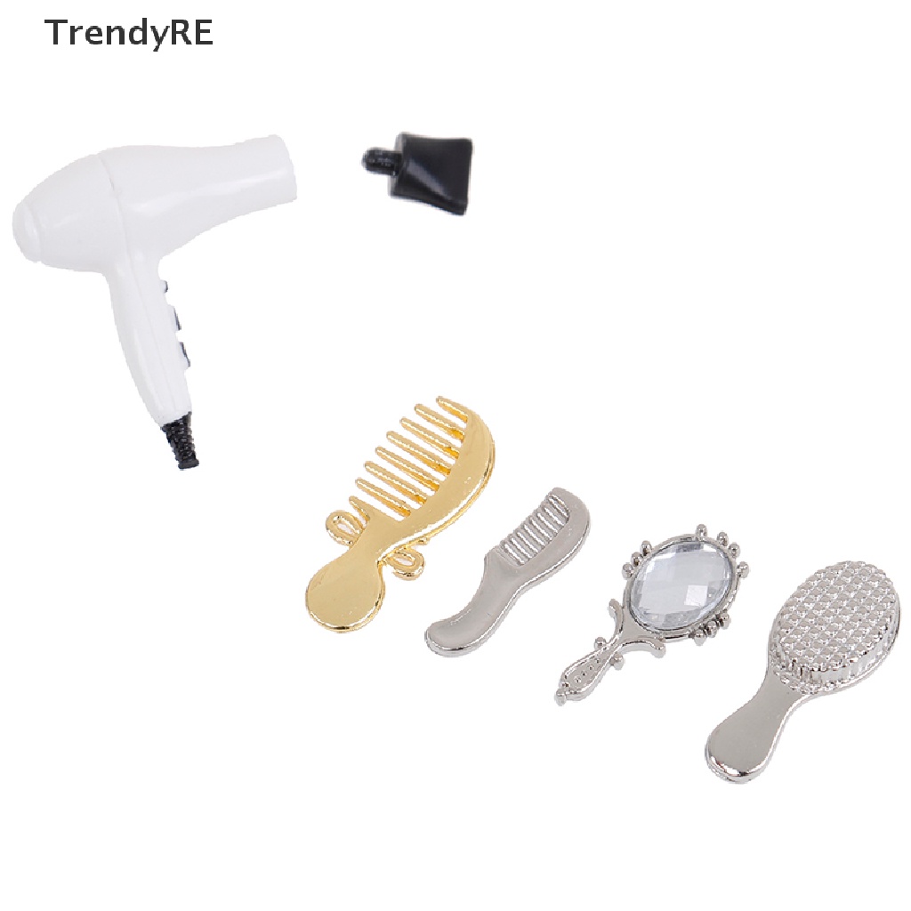 Set 5 Lược Làm Khô Tóc Mini Tỉ Lệ 1: 12 Cho Nhà Búp Bê