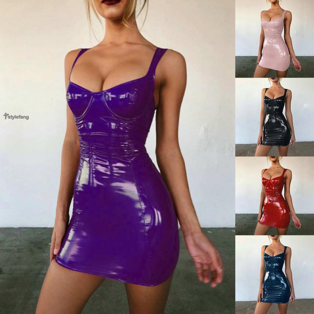Đầm Ngủ Babydoll Chất Da Thiết Kế Quyến Rũ Cho Phái Nữ