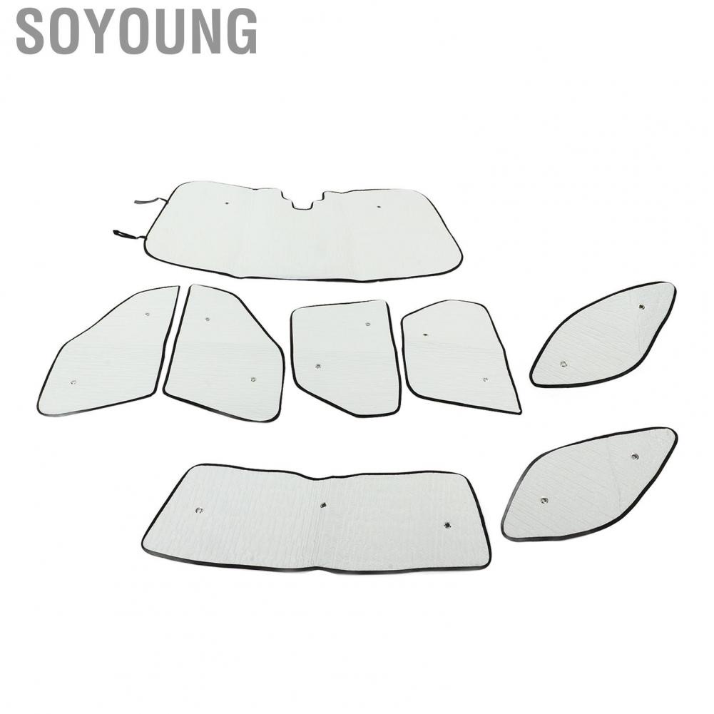 Soyoung Car Window Sunshade Double Layer Auto Interior Sunshades Cover Safe Aluminum Foil PE Cotton for Vehicle