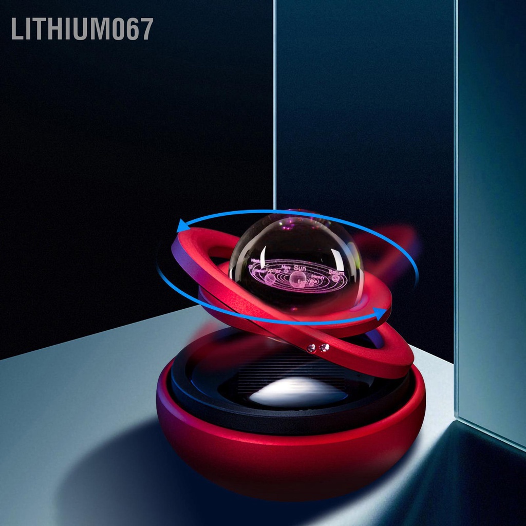 Lithium067 nước hoa ô tô Mặt dây chuyền Galaxy Design Hương thơm bền lâu Năng lượng mặt trời Máy khuếch tán hương liệu xoay để làm quà tặng