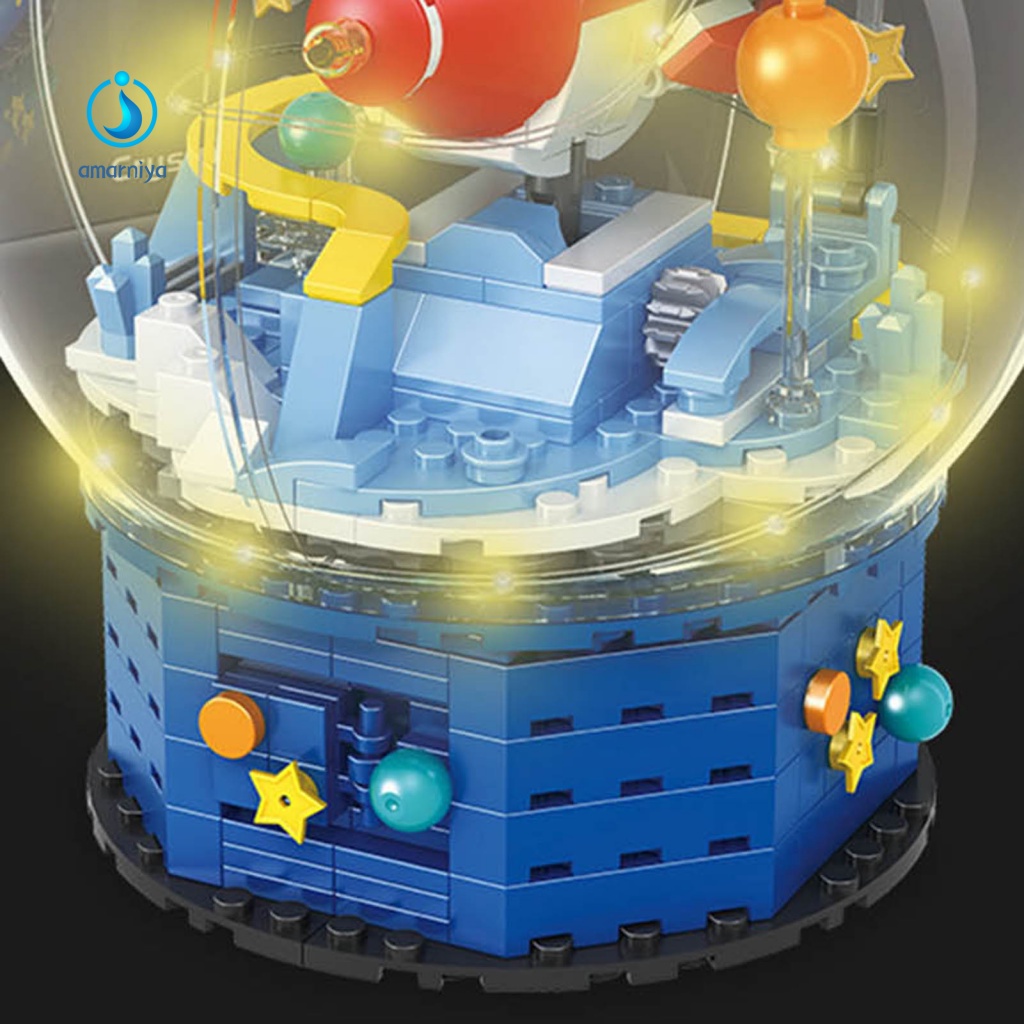 Bộ Đồ Chơi Lắp Ráp Hoạt Hình Người Tàu Không Gian Lâu Trôi Giáo Dục Cho Bé