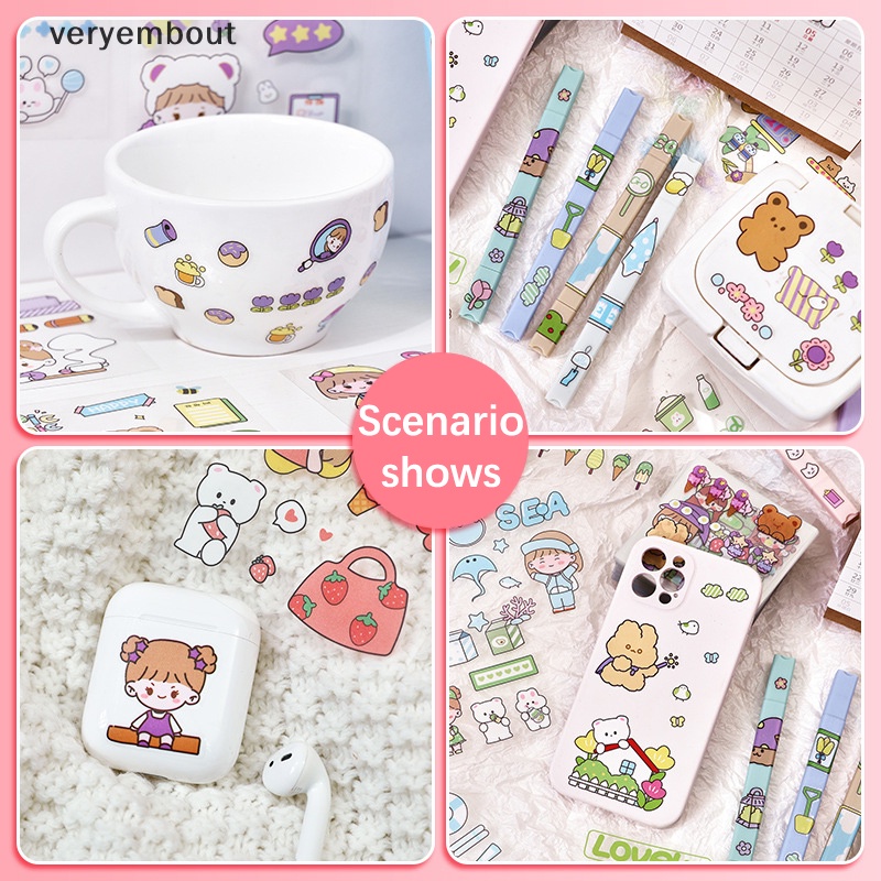 Bộ 20 / 100 Miếng Dán Chống Thấm Nước Hình Thú Cưng Hoạt Hình Dễ Thương#Hộp Quà Thủ Công Họa Tiết Trái Tim 39 s DIY