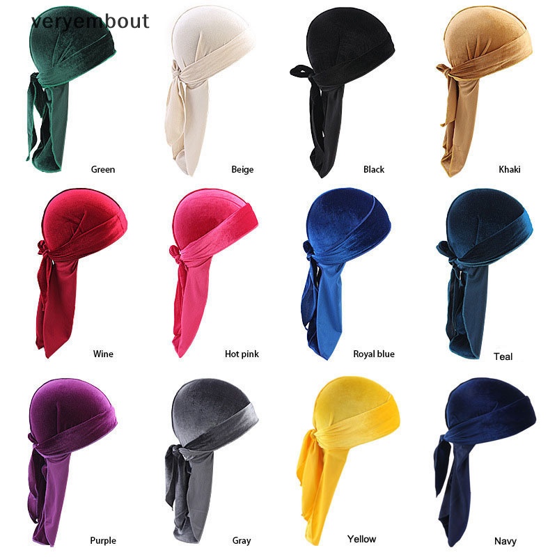 Mũ Trùm Đầu Bằng Nhung Phong Cách Chemo Bandana Cướp Biển Cho Nam Và Nữ