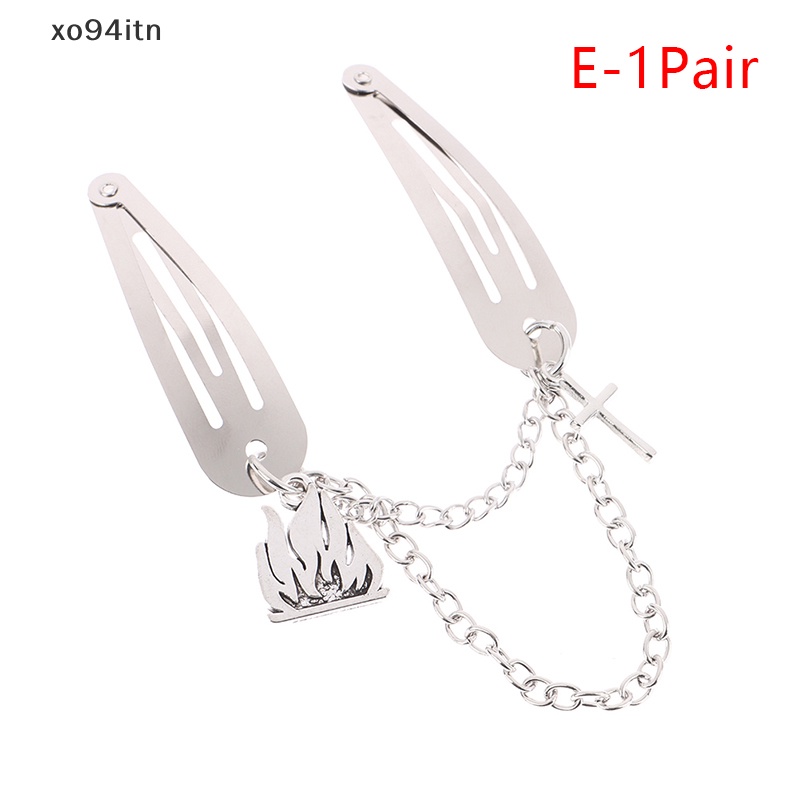 Kẹp Tóc Xích Kim Loại Hình Bướm / Nhện Phong Cách Punk Thời Trang