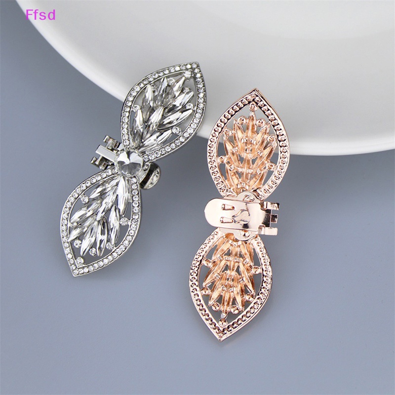 {Ffsd} Phụ Kiện Kẹp Giày Đính Đá Kim Loại Trang Trí Thời Trang Dành Cho Nữ * Giảm Giá Hot