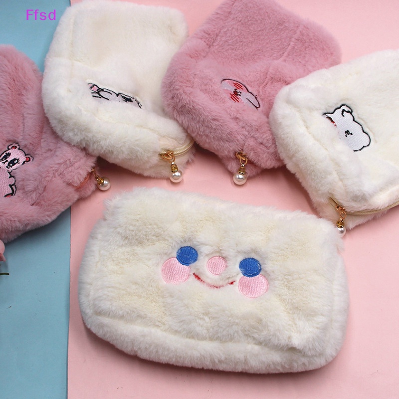 {Ffsd} Hàng Bán Chạy} Túi Đựng Đồ Trang Điểm Mỹ Phẩm Phối Lông Dễ Thương Làm Quà Tặng Đi Du Lịch Cho Giáo Viên *