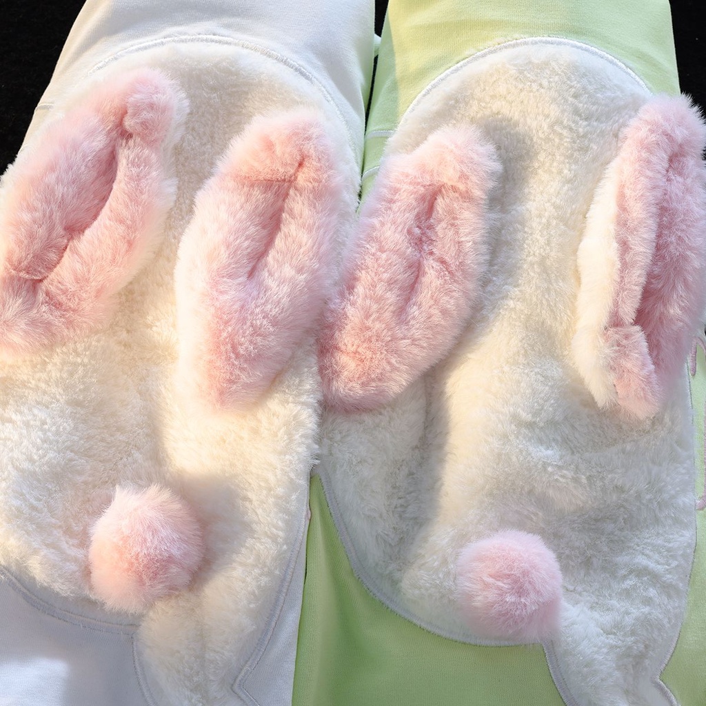 Áo Thun Tay Ngắn Thêu Hình Thỏ Bông Dễ Thương Thời Trang Mùa Hè Cho Nữ