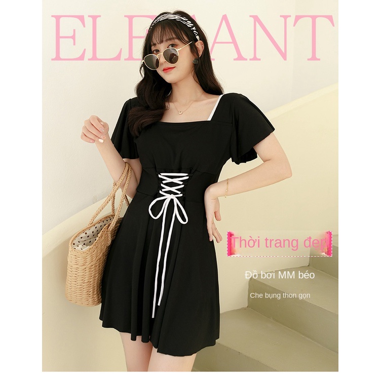 Bộ Đồ Bơi Một Mảnh Ôm Dáng Màu Trơn Cỡ Lớn Thời Trang Cho Nữ