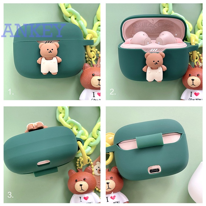 For JBL Tune 230NC / Tune 130 / Wave 200 TWS Case Protective Cute T130NC T230NC T130 T230 W200 Cartoon Cover Bluetooth Earphone Shell Accessories TWS Headphone Portable