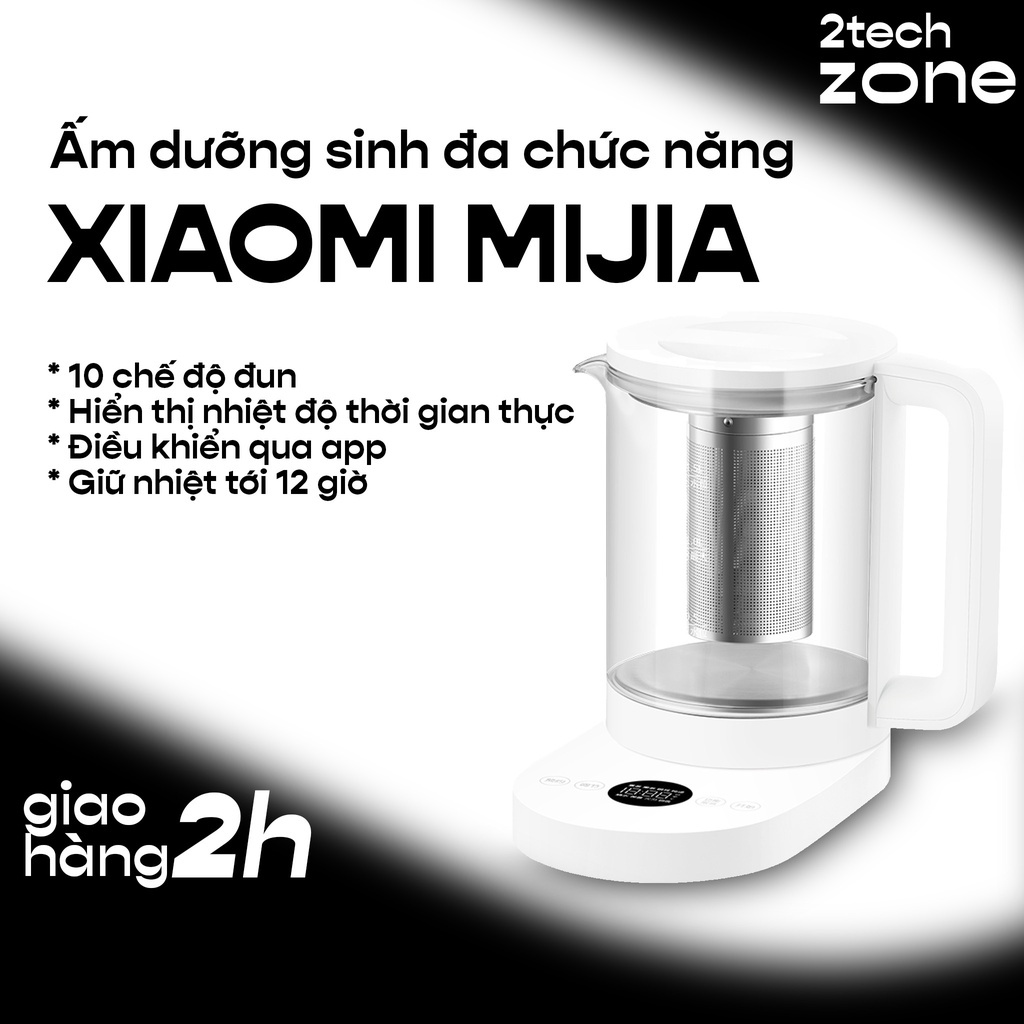 Ấm dưỡng sinh đa năng Xiaomi Mijia - Bình pha trà điều chỉnh nhiệt độ linh hoạt, giữ ấm tới 12h, điều khiển qua app