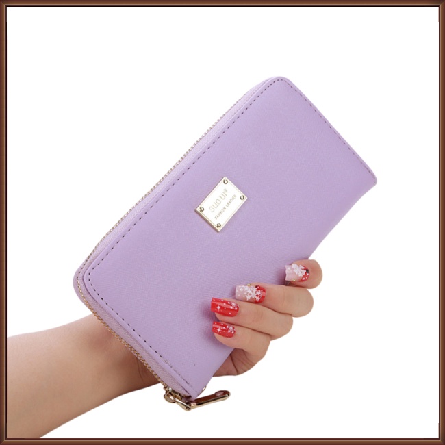 Ví Da PU Cầm Tay Đa Năng Kèm Dây Đeo Thời Trang Cho Nữ