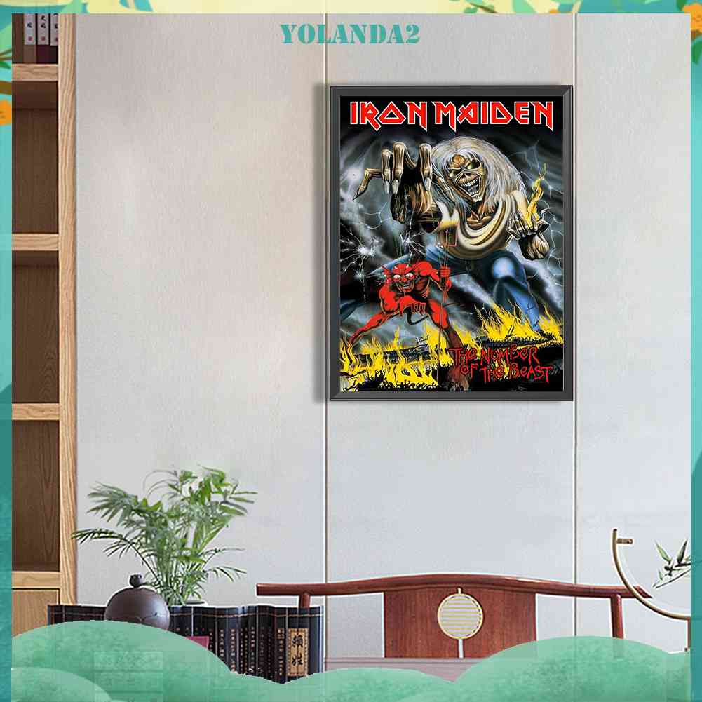 Bộ Tranh Đính Đá 5D Toàn Diện Họa Tiết Cô Gái Sắt Độc Đáo DIY Dùng Trang Trí