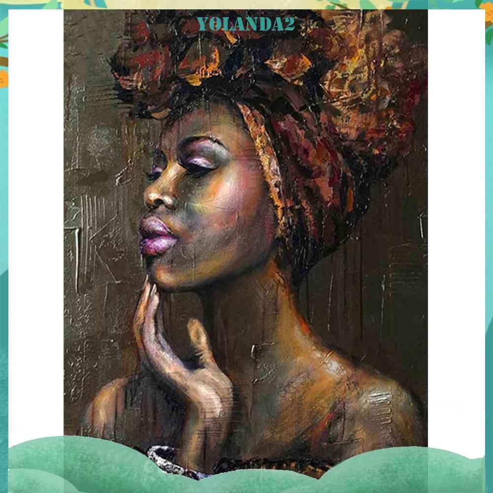 Tranh Đính Đá Kim Cương Toàn Bộ 5D DIY Hình Người Phụ Nữ