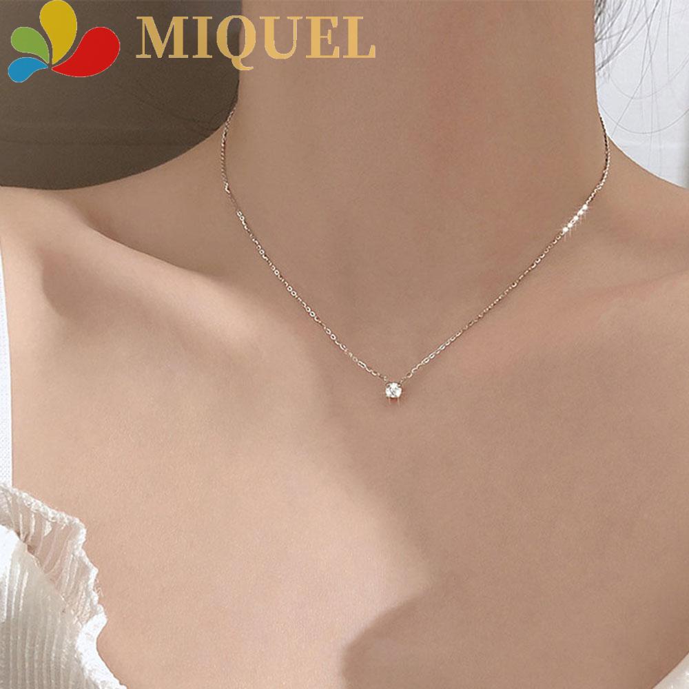 Dây chuyền mặt hình học đính đá zircon thời trang cho nữ