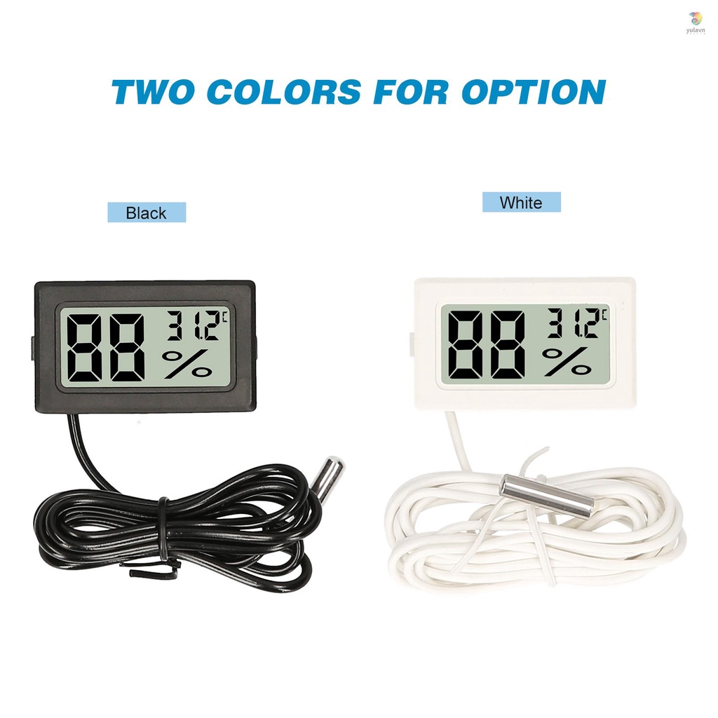 Nhiệt Kế Kỹ Thuật Số Màn Hình LCD Chống Thấm Nước NTC Probe - 500 Cho Bể Cá°C~110°C Nhà Kính Chuyên Dụng Cho Tủ Lạnh Chất Lượng Cao