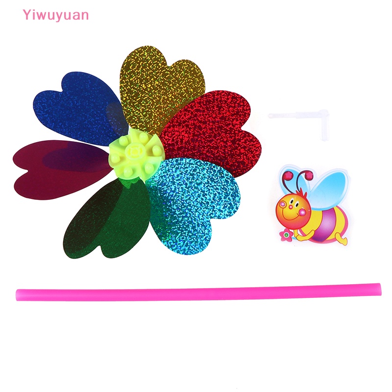 < Yiwuyuan > Chong Chóng Gió Kim Sa Đầy Màu Sắc Trang Trí Vườn Nhà Trẻ Em Áo Thun Thiết Kế Mới Năng Động Thời Trang